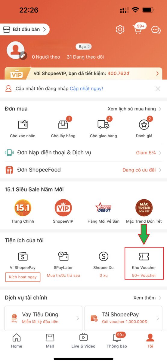 Kho Voucher Shopee