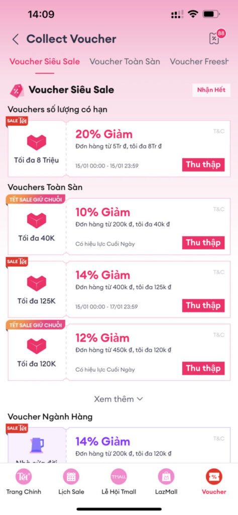 ma giam gia Lazada 1