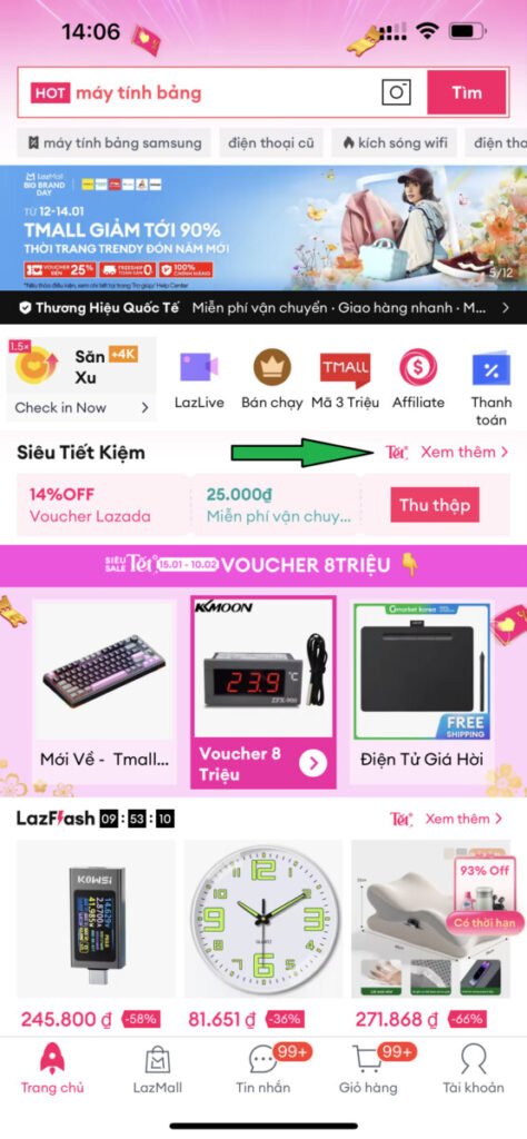 ma giam gia Lazada 2