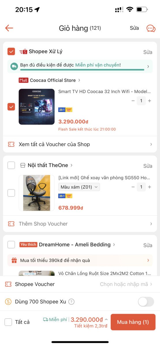 Su Dung Nhieu Ma Giam Gia Shopee